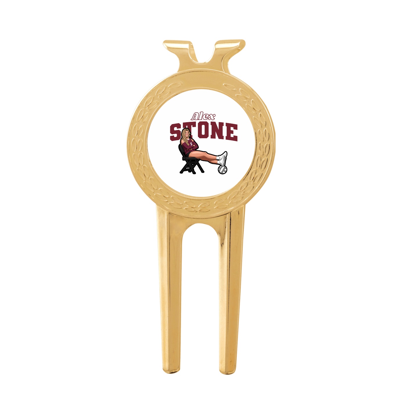Divot Tool with Ball Marker — Name Arch in Classic