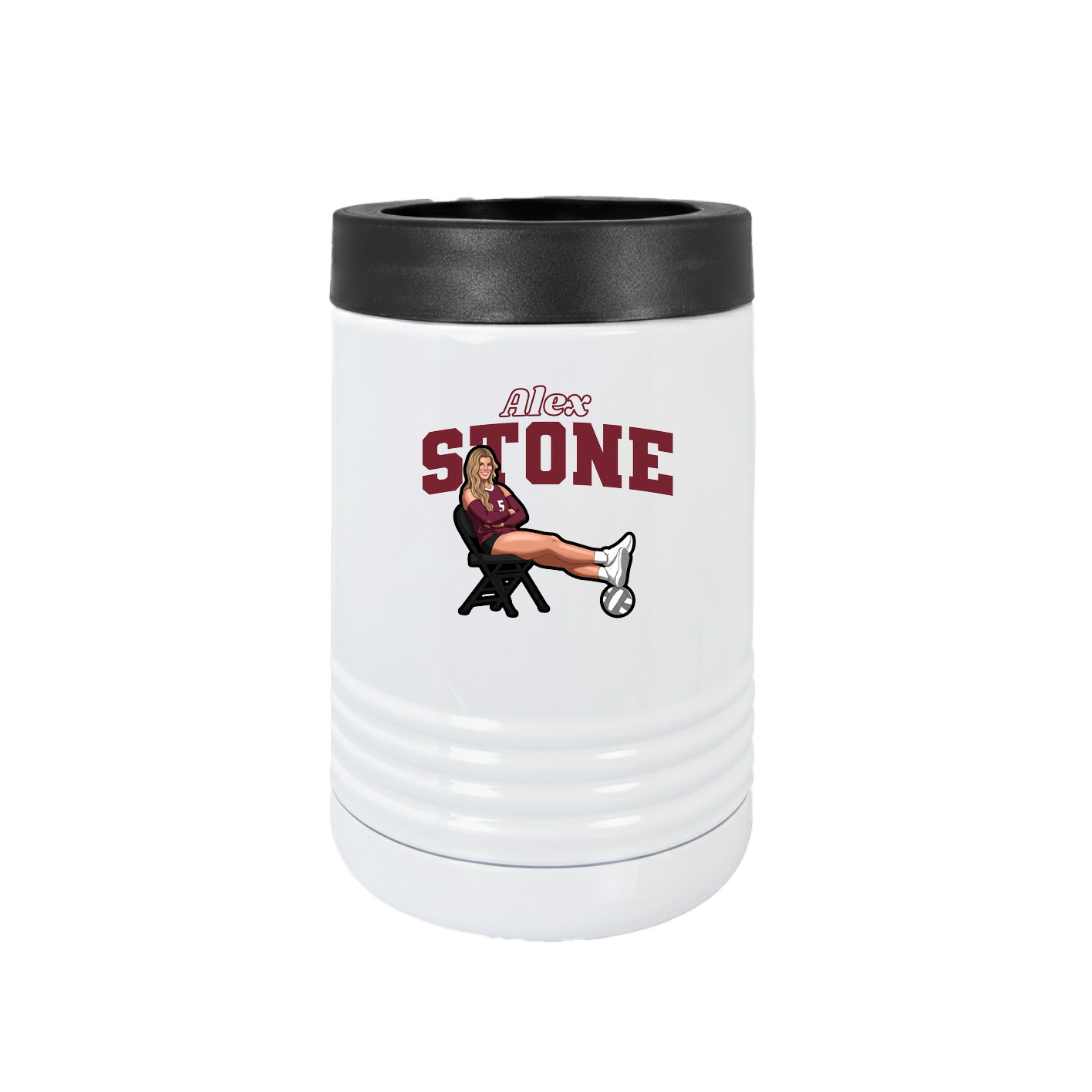 Beverage Holder — Name Arch in White