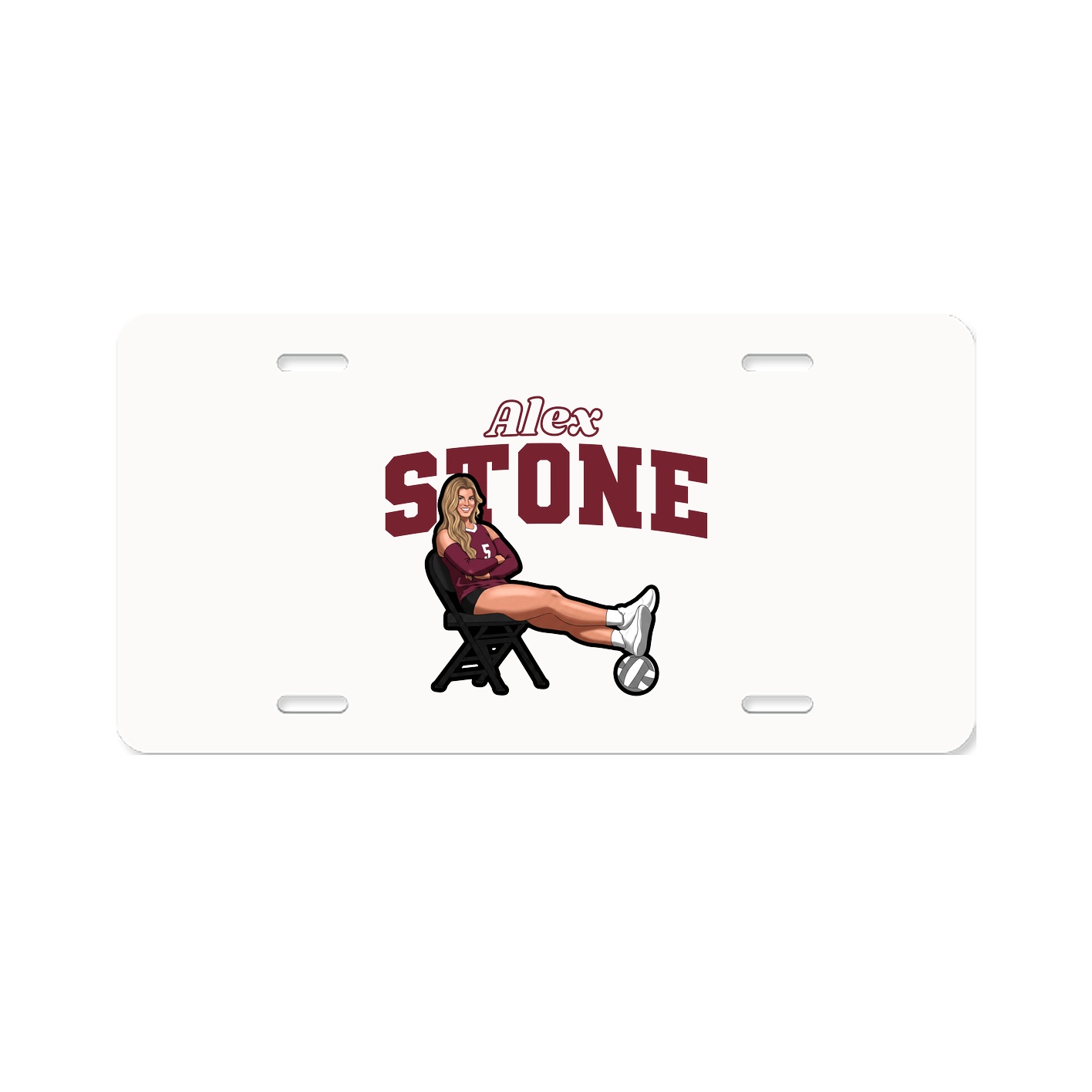 License Plate — Name Arch in Classic