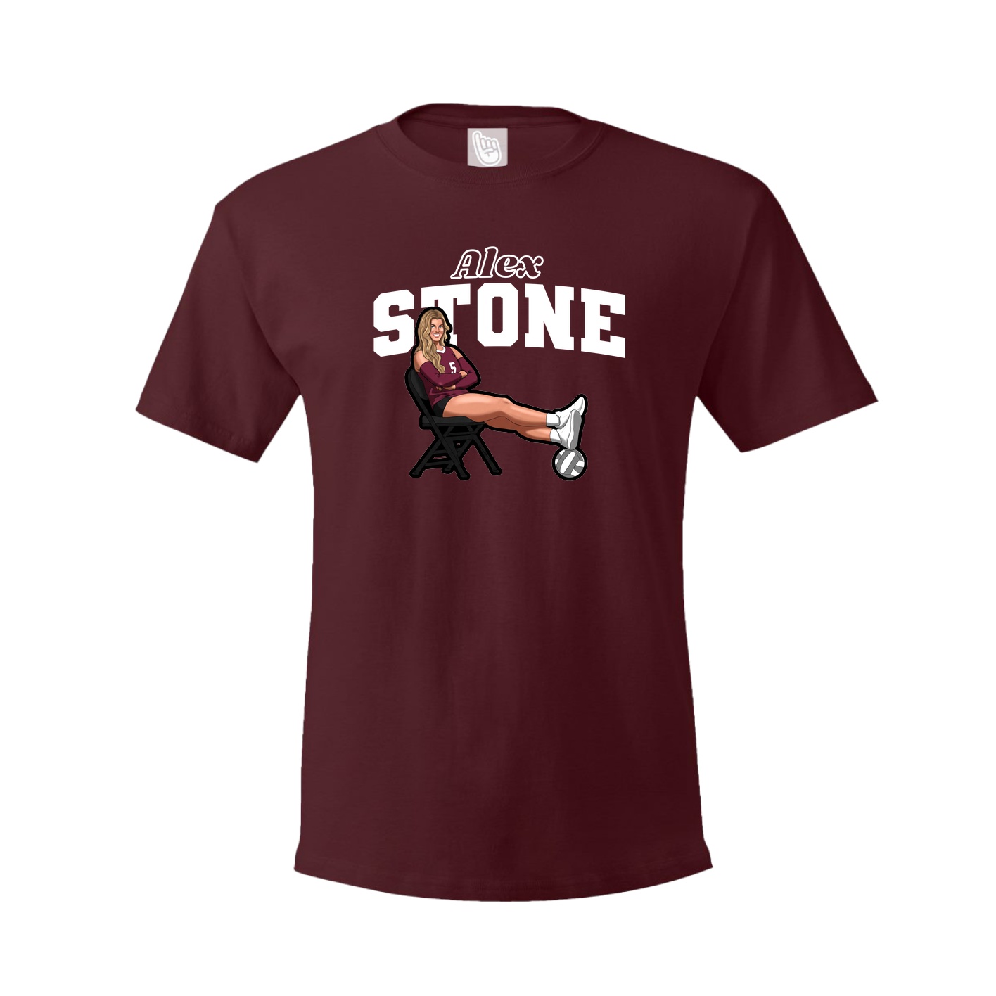 Youth Tee — Name Arch in Maroon