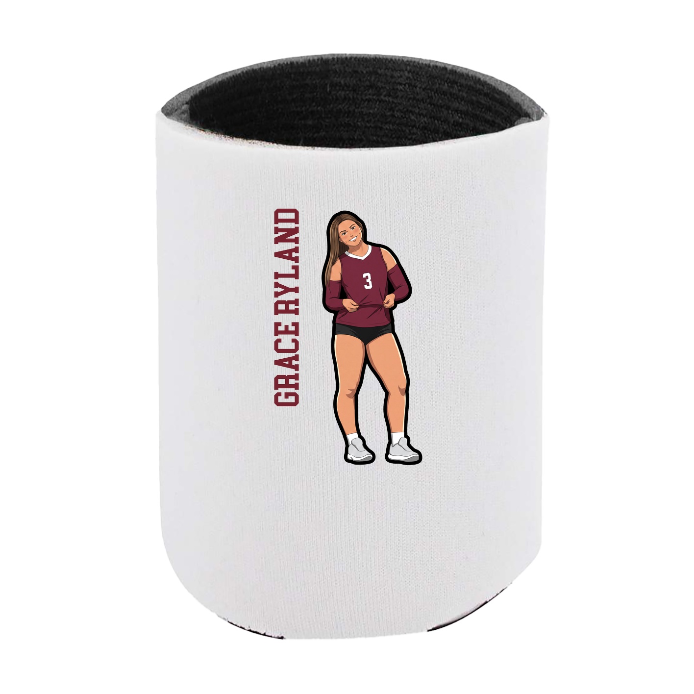 Can Holder — Name Vertical in White