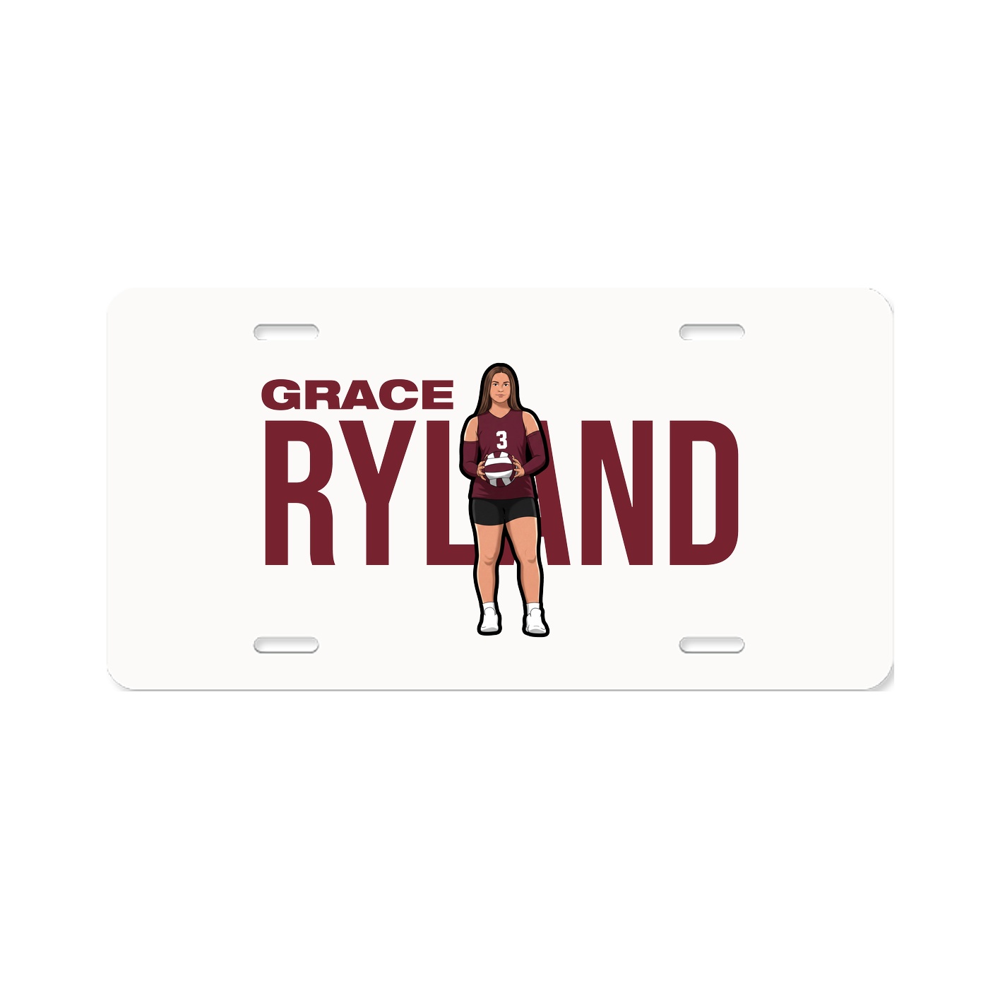 License Plate — Player Name in Classic