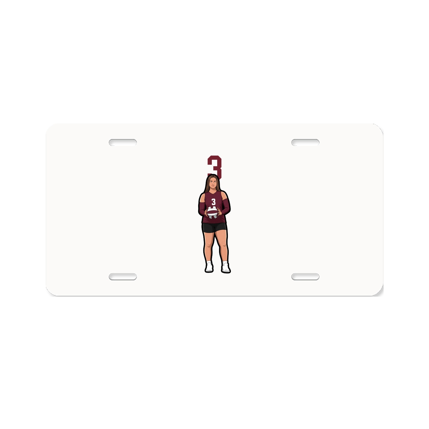 License Plate — Number Top in Classic
