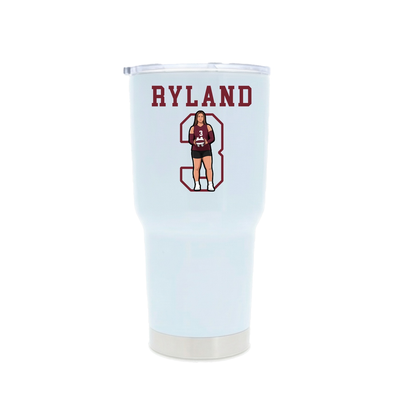 30oz Stainless Steel Tumbler — Shirsey in White