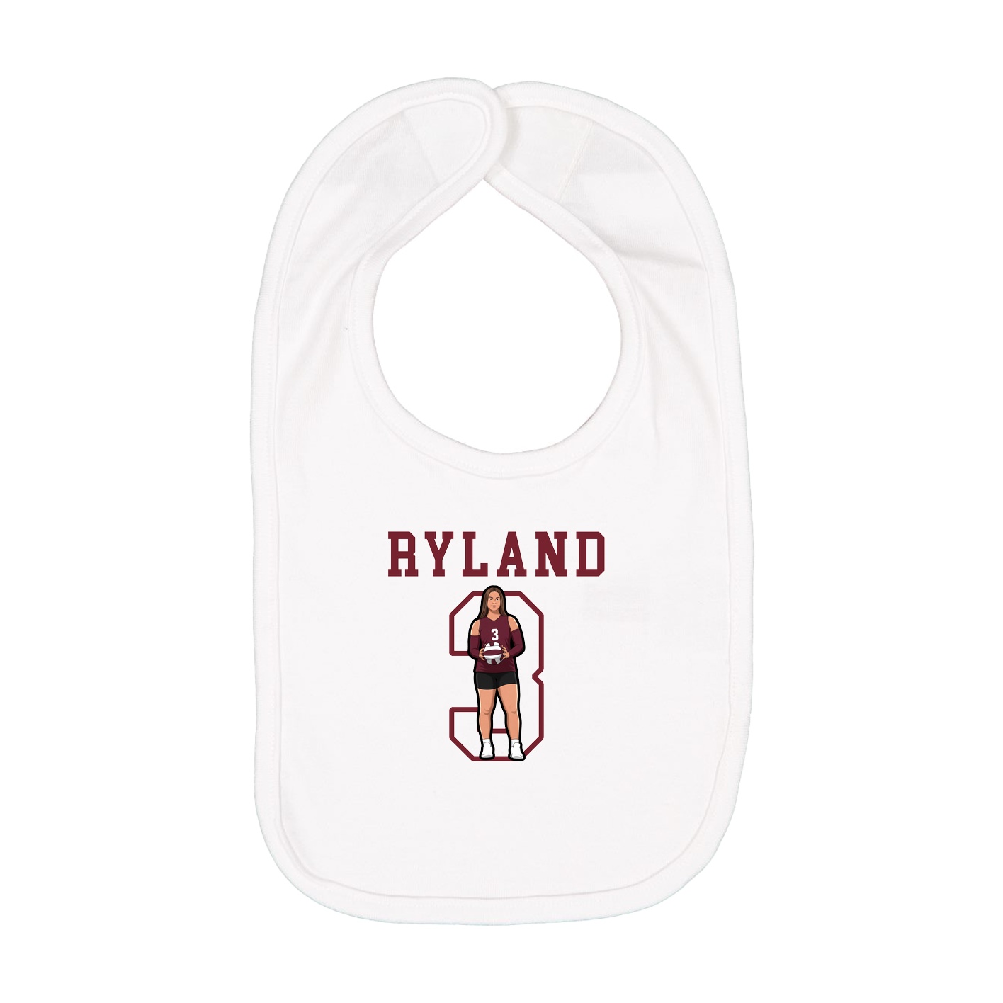 Infant Bib — Shirsey in White