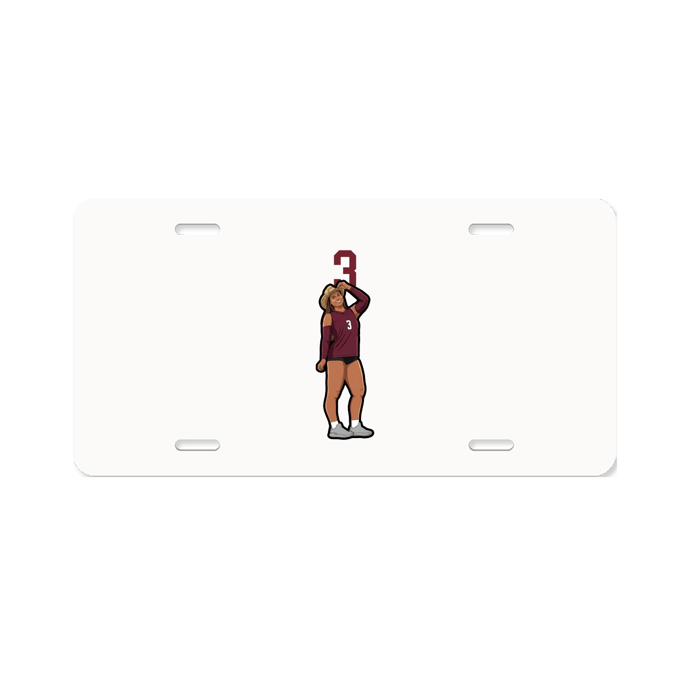 License Plate — Number Top in Classic