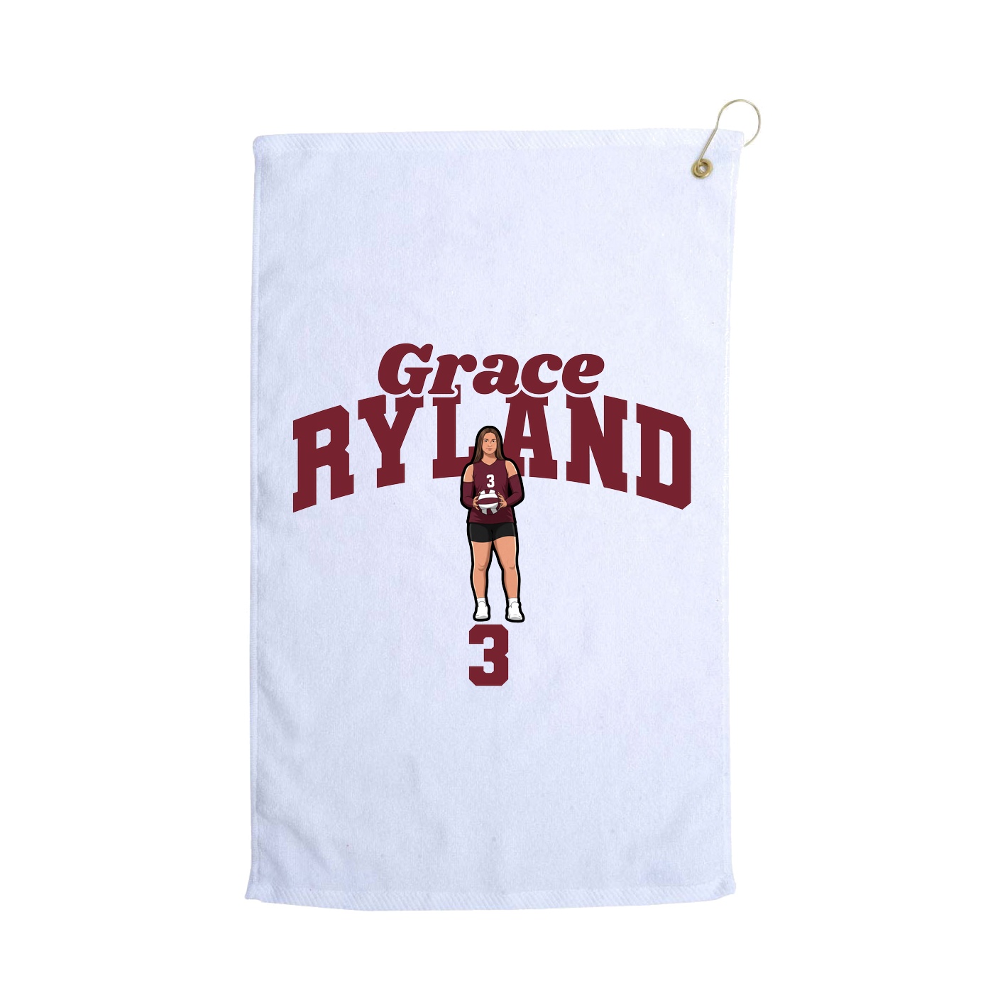 Golf Towel — Signature Arch in White