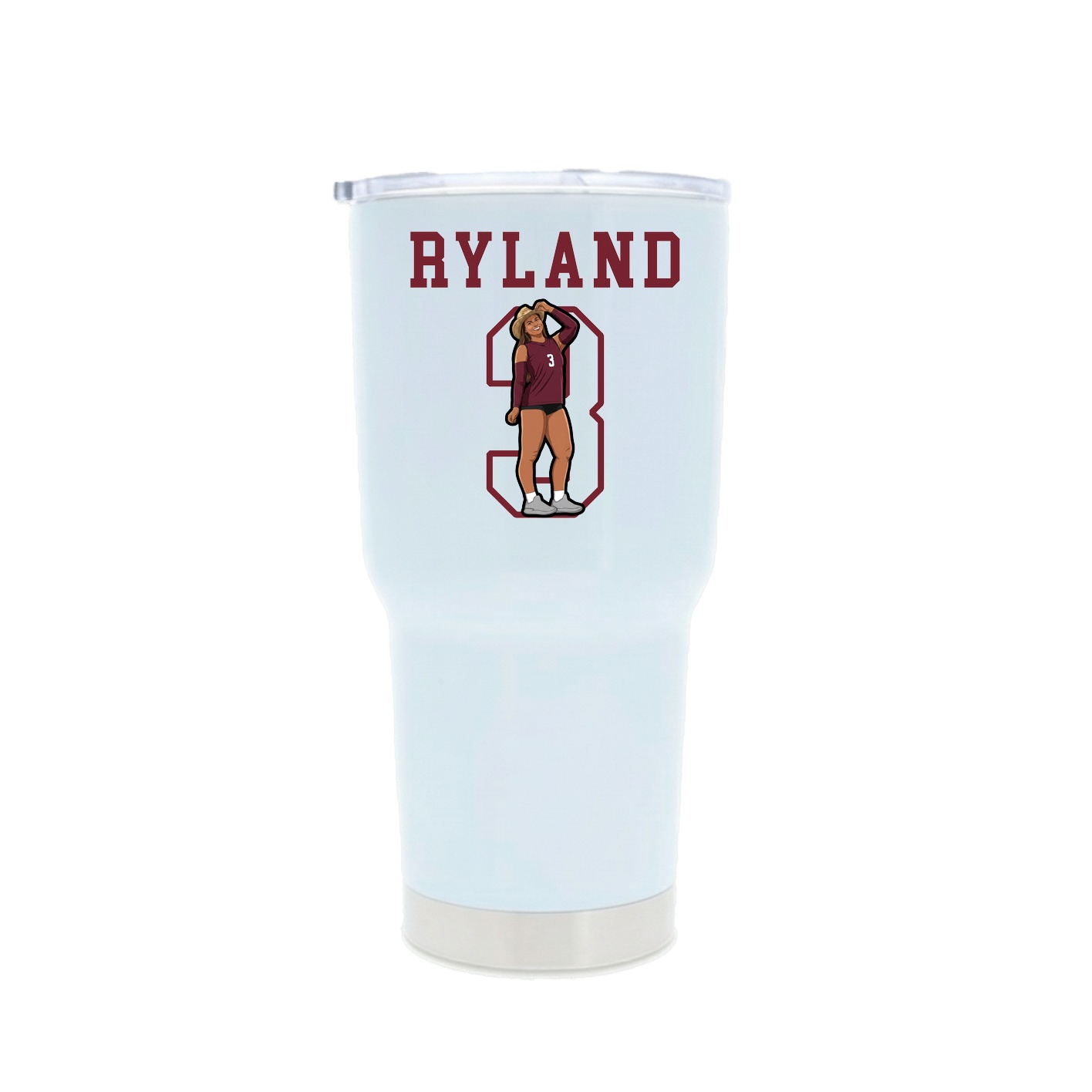 30oz Stainless Steel Tumbler — Shirsey in White