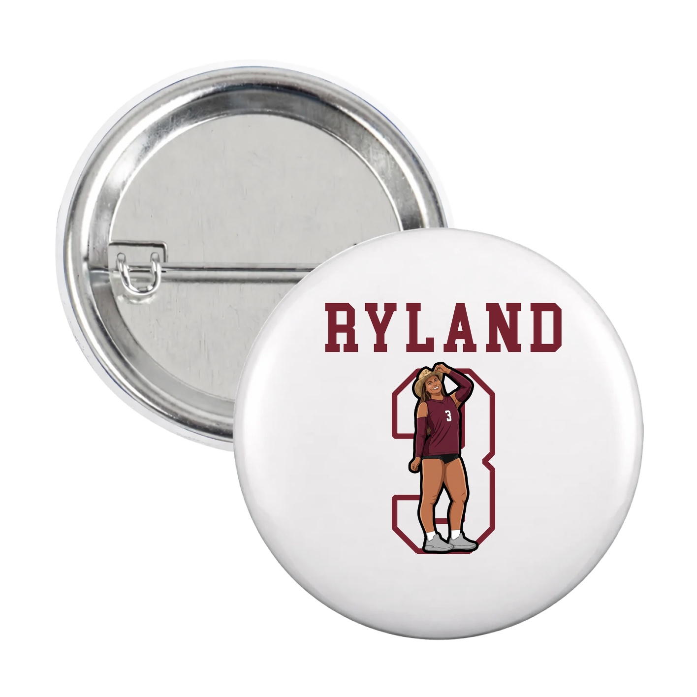 Game Day Button — Shirsey in White