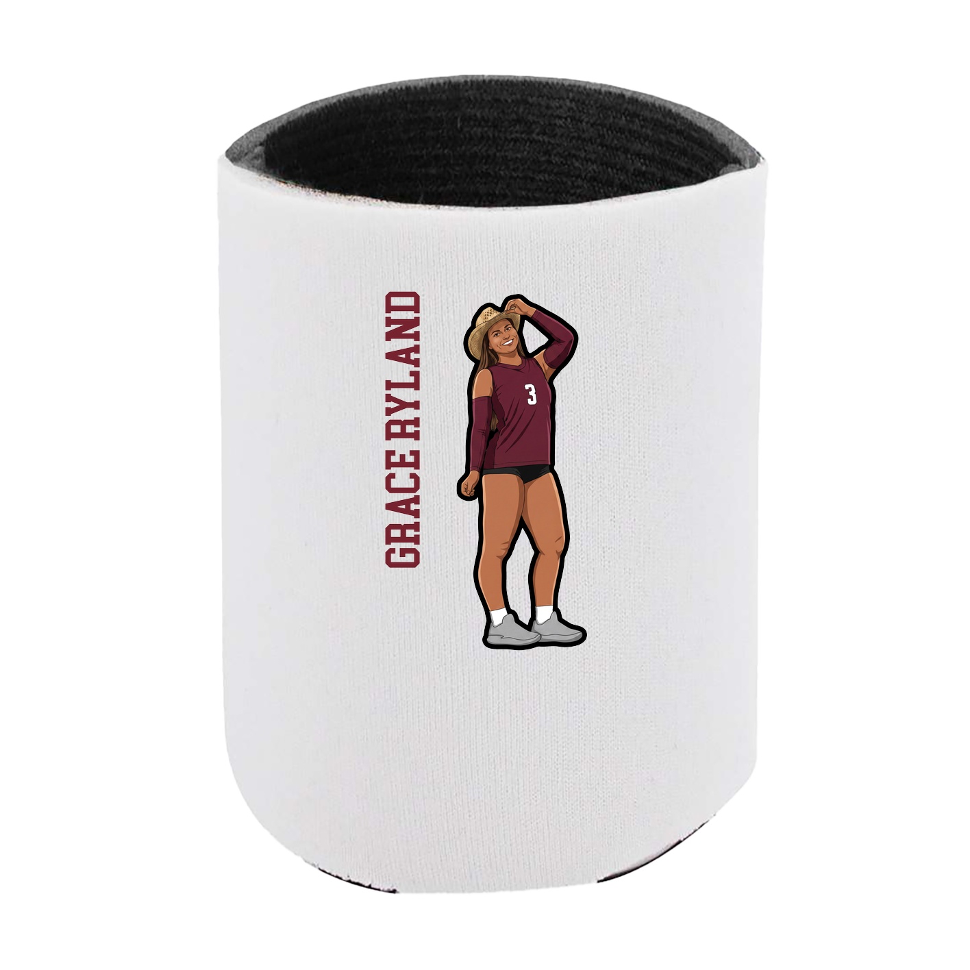 Can Holder — Name Vertical in White