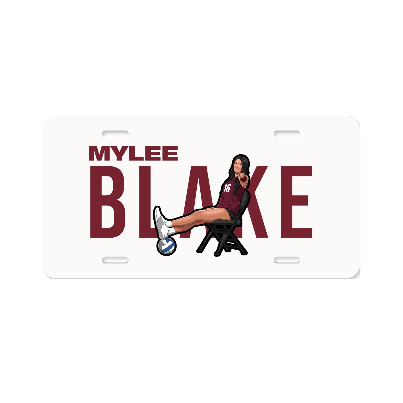 License Plate — Player Name in Classic
