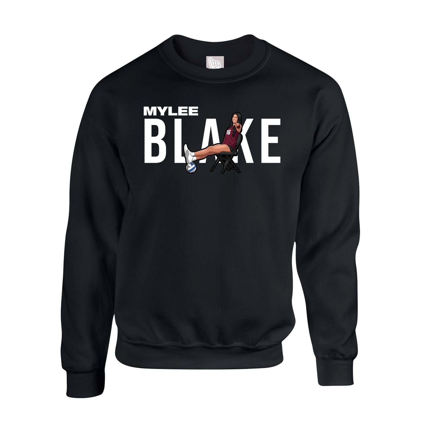 Fleece Crew — Player Name in Black