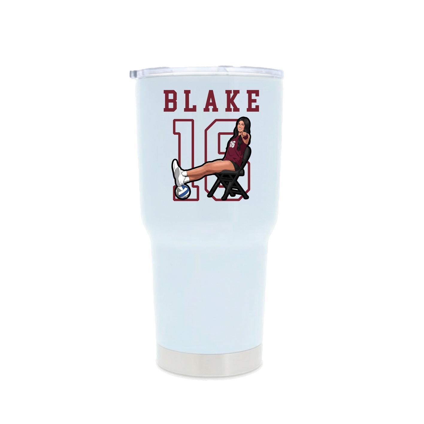 30oz Stainless Steel Tumbler — Shirsey in White
