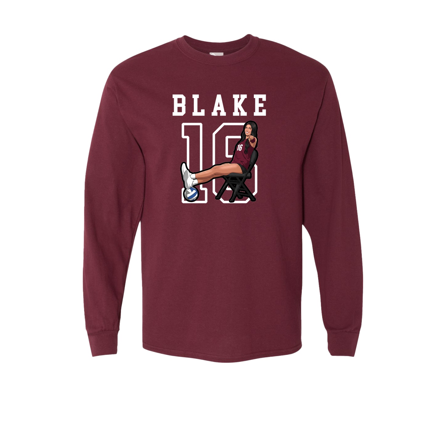 Long Sleeve Tee — Shirsey in Maroon