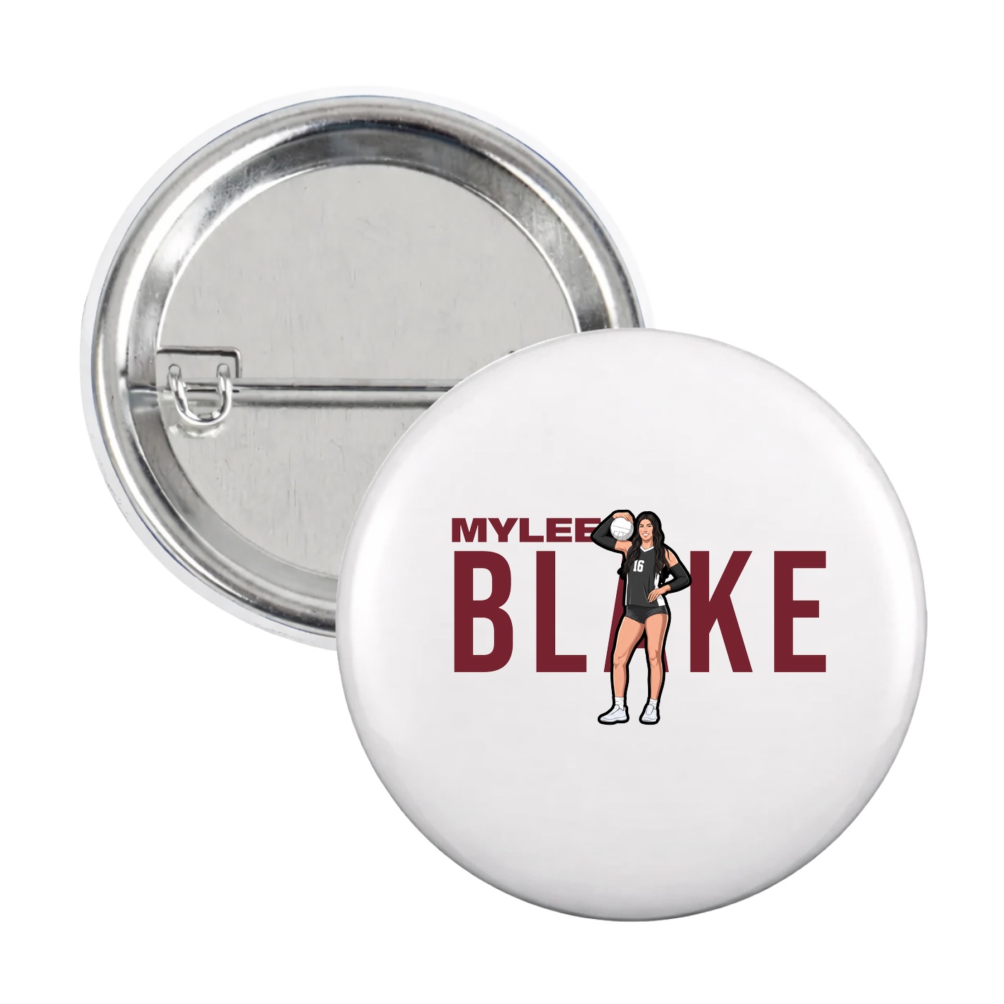 Game Day Button — Player Name in White