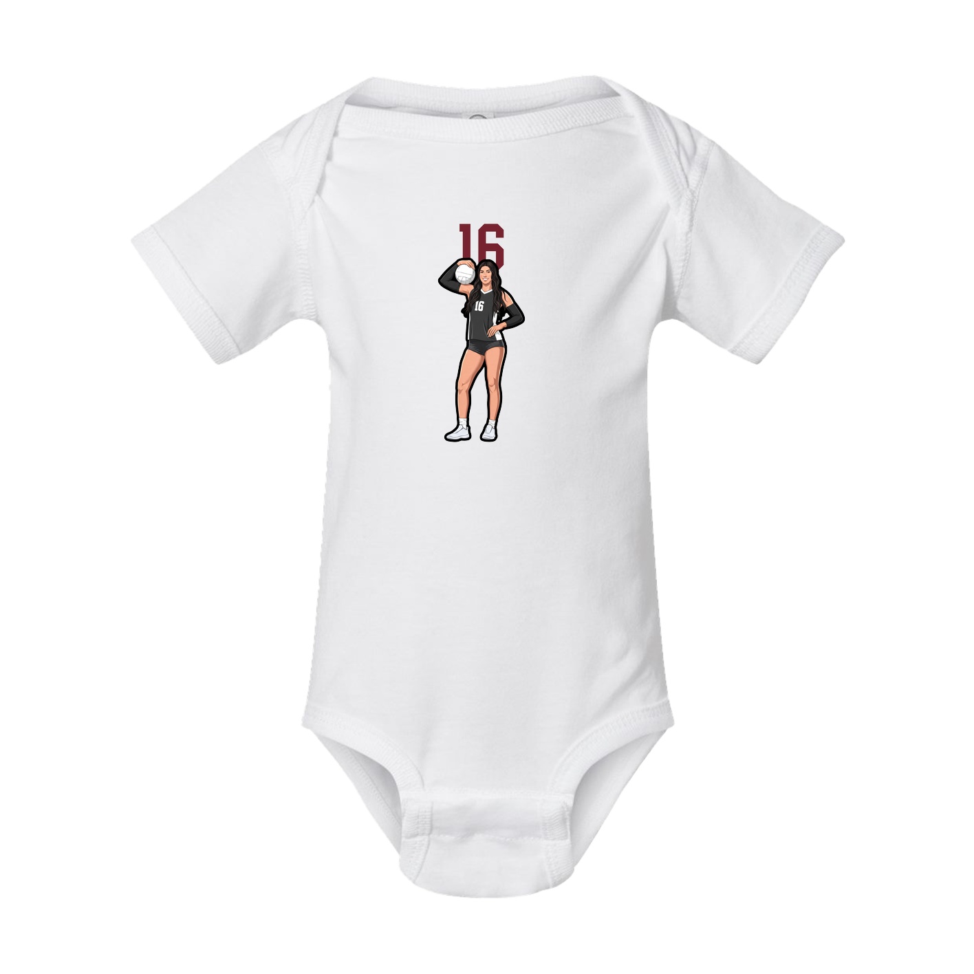 Baby Onesie — Number Top in White