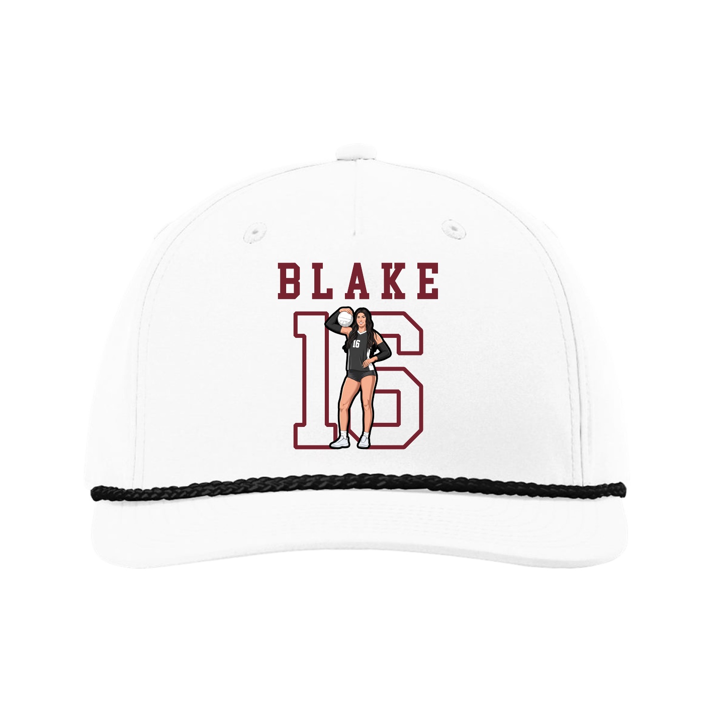 Five-Panel Classic Rope Cap — Shirsey in White