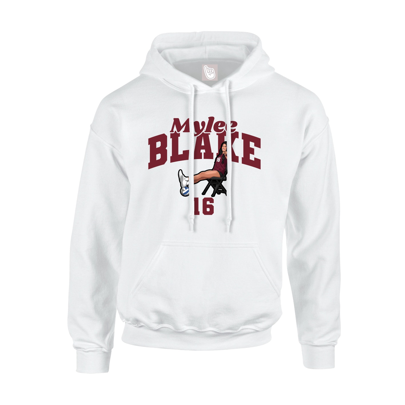 Hoodie — Signature Arch in White