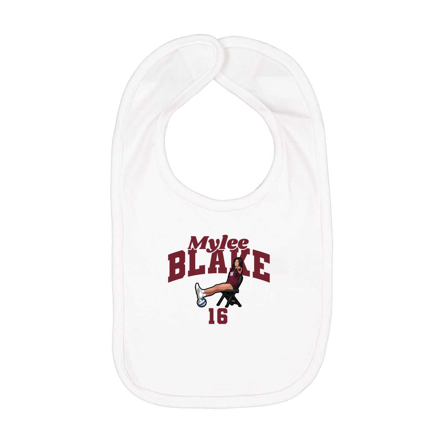 Infant Bib — Signature Arch in White