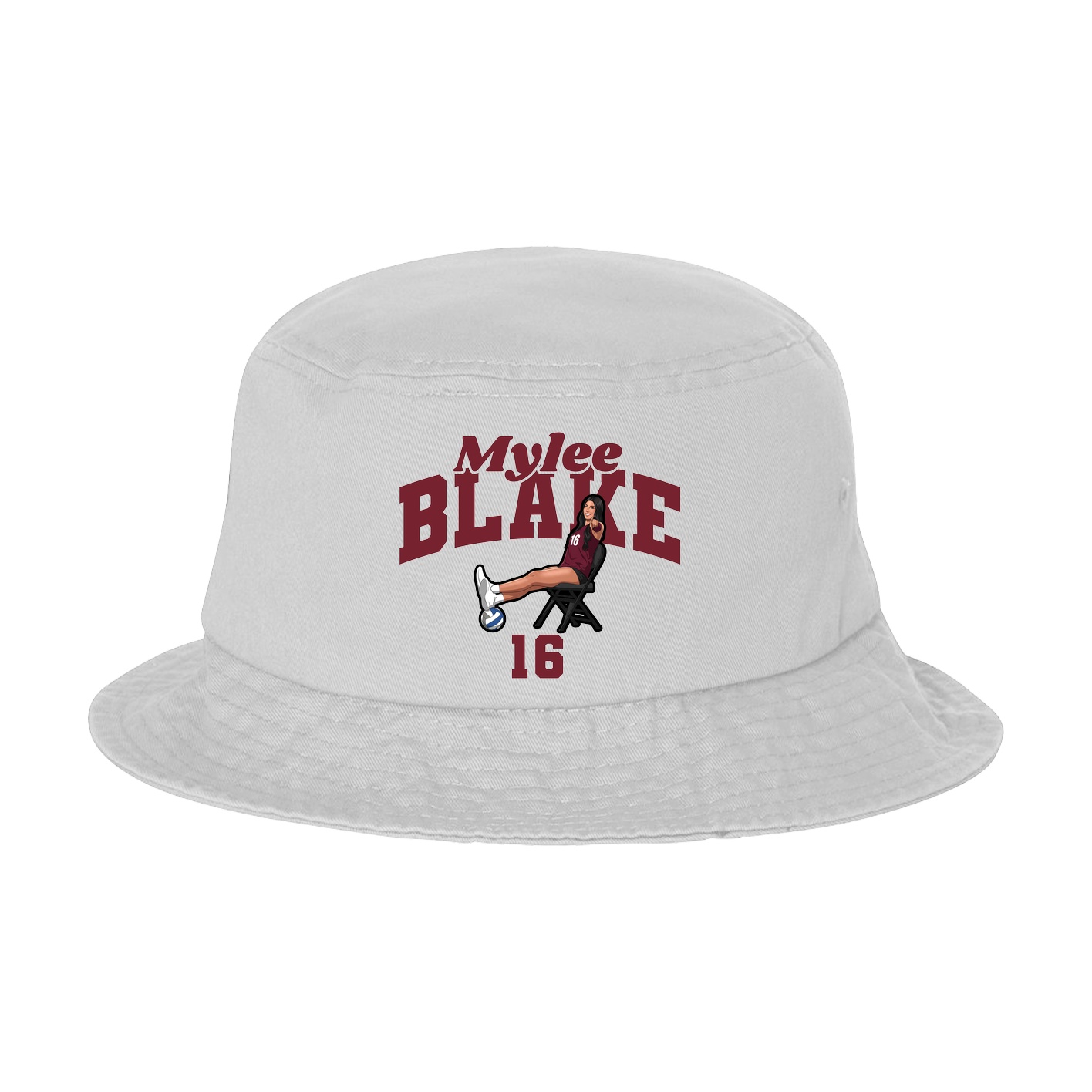 Bucket Cap — Signature Arch in White