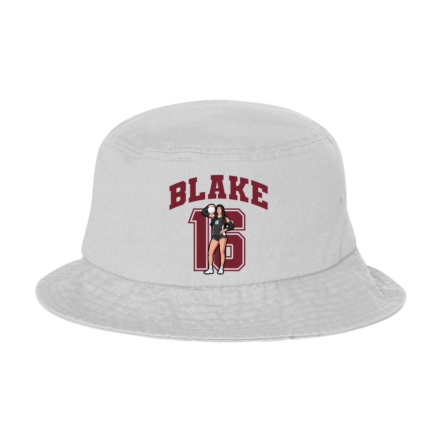 Bucket Cap — Number in White