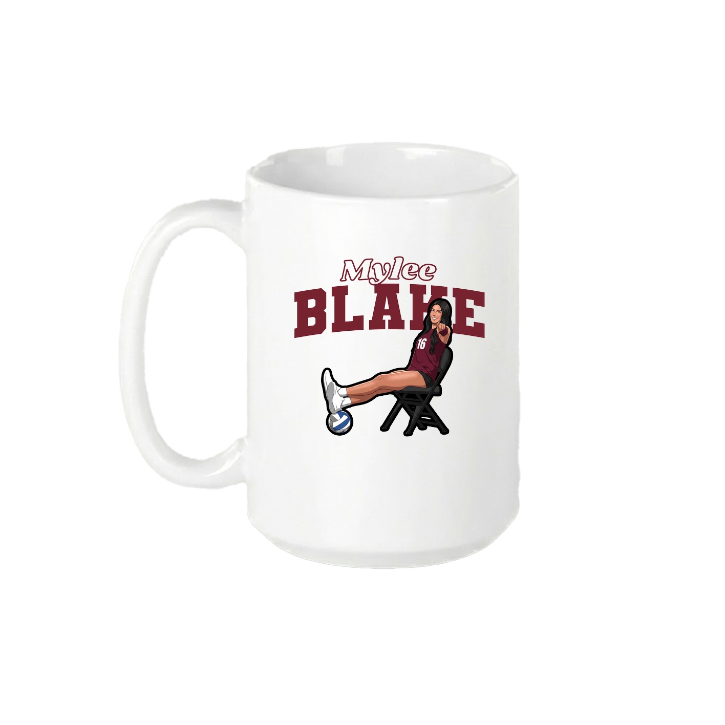 15oz Coffee Mug — Name Arch in White
