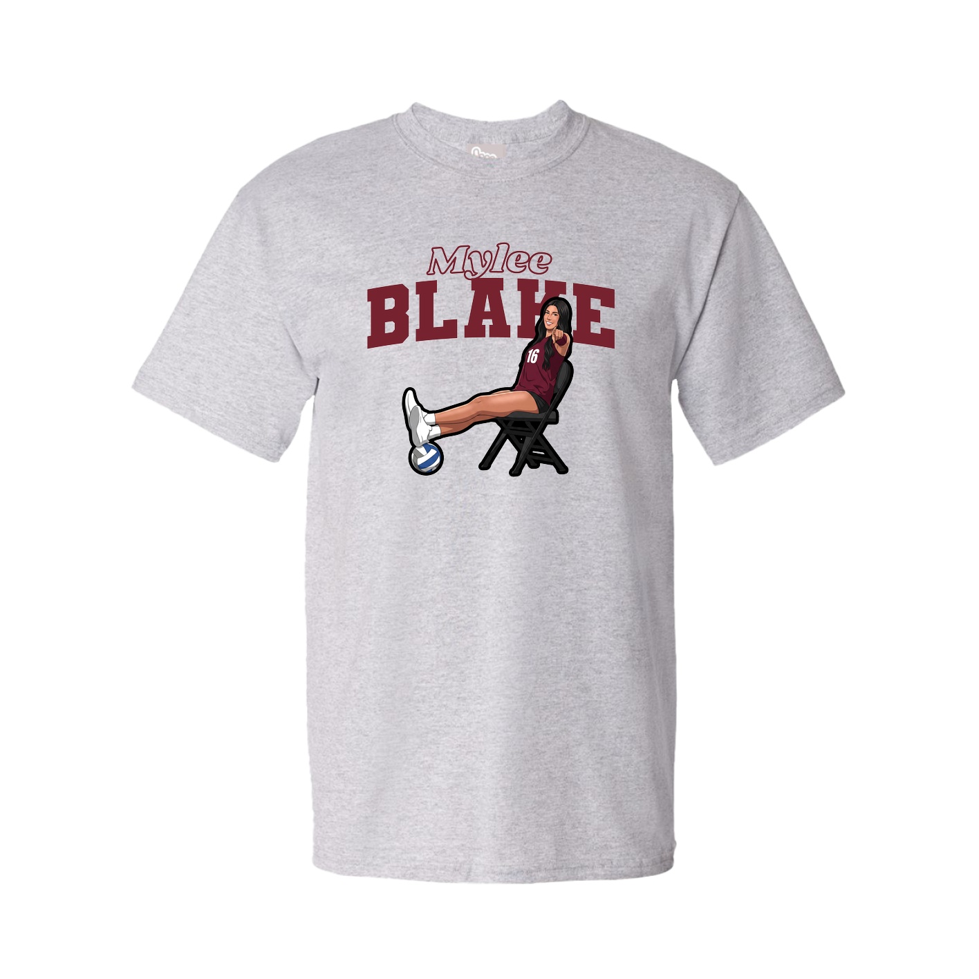 Youth Tee — Name Arch in Grey