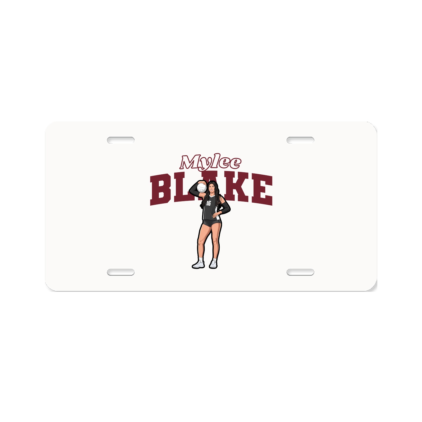 License Plate — Name Arch in Classic
