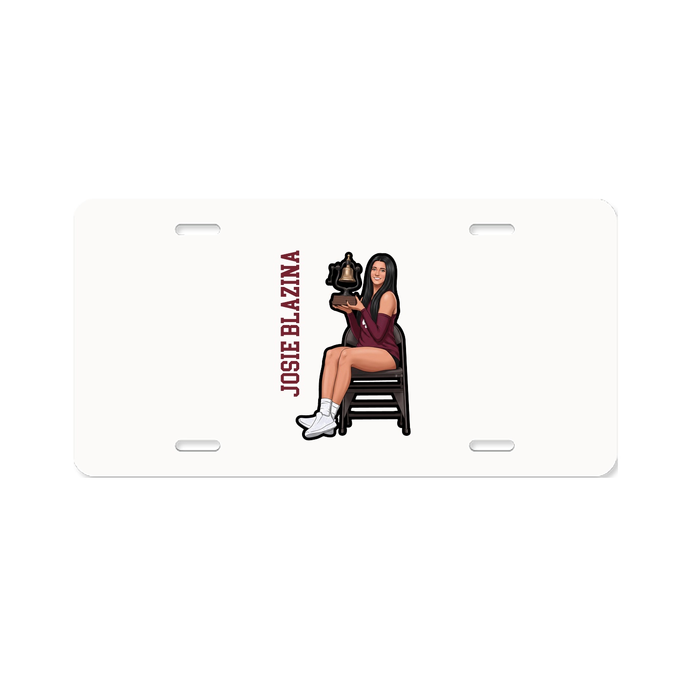 License Plate — Name Vertical in Classic