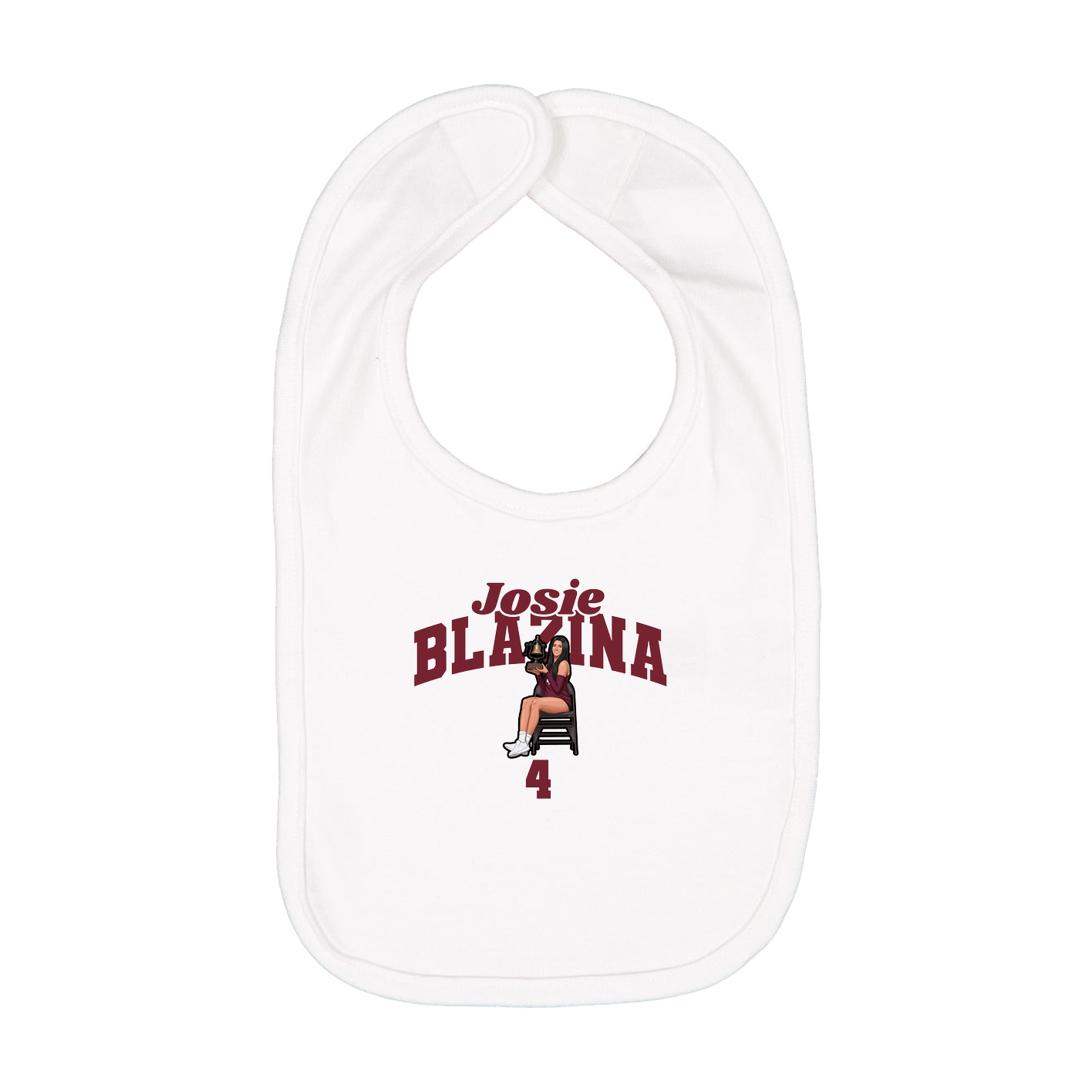 Infant Bib — Signature Arch in White