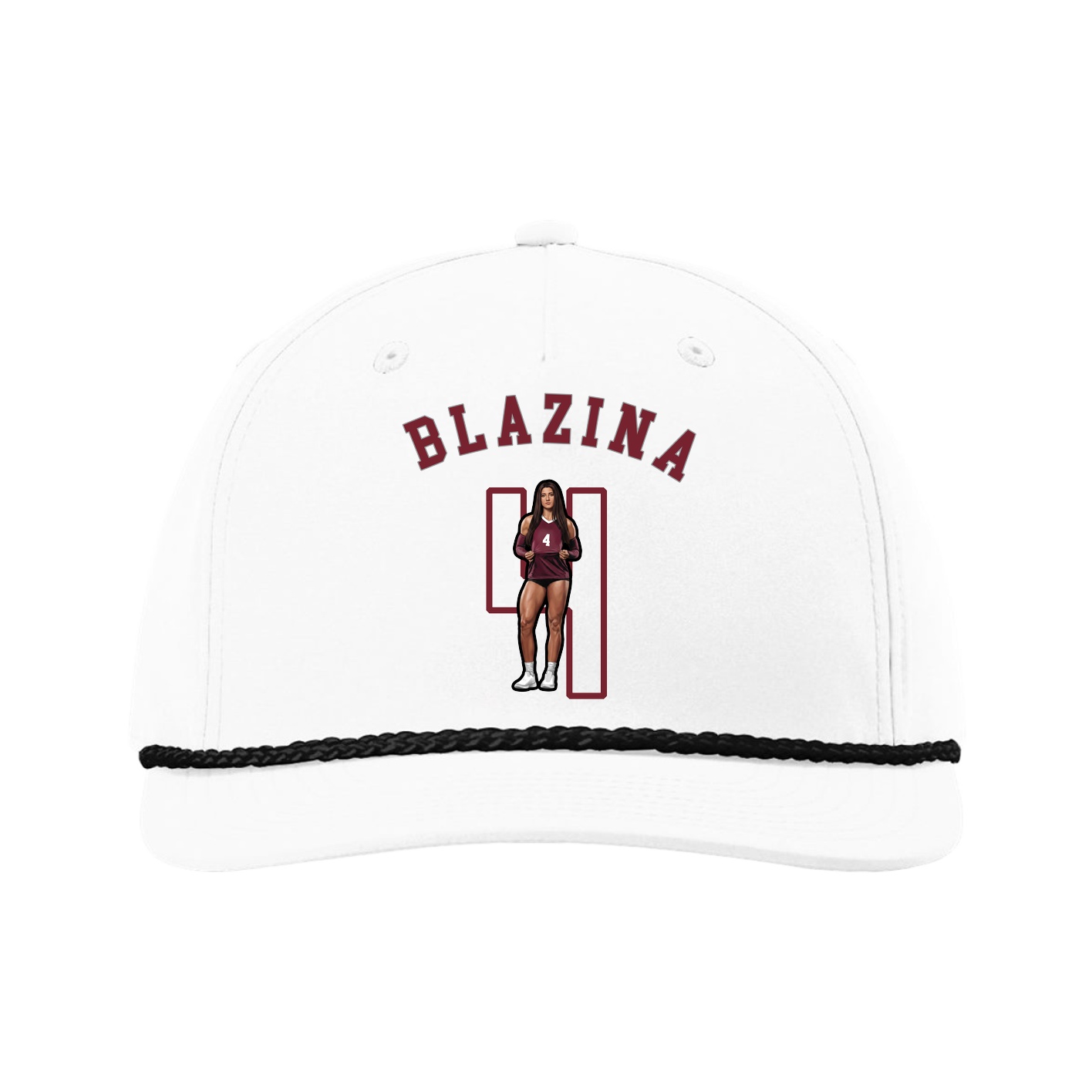 Five-Panel Classic Rope Cap — Shirsey Arch in White