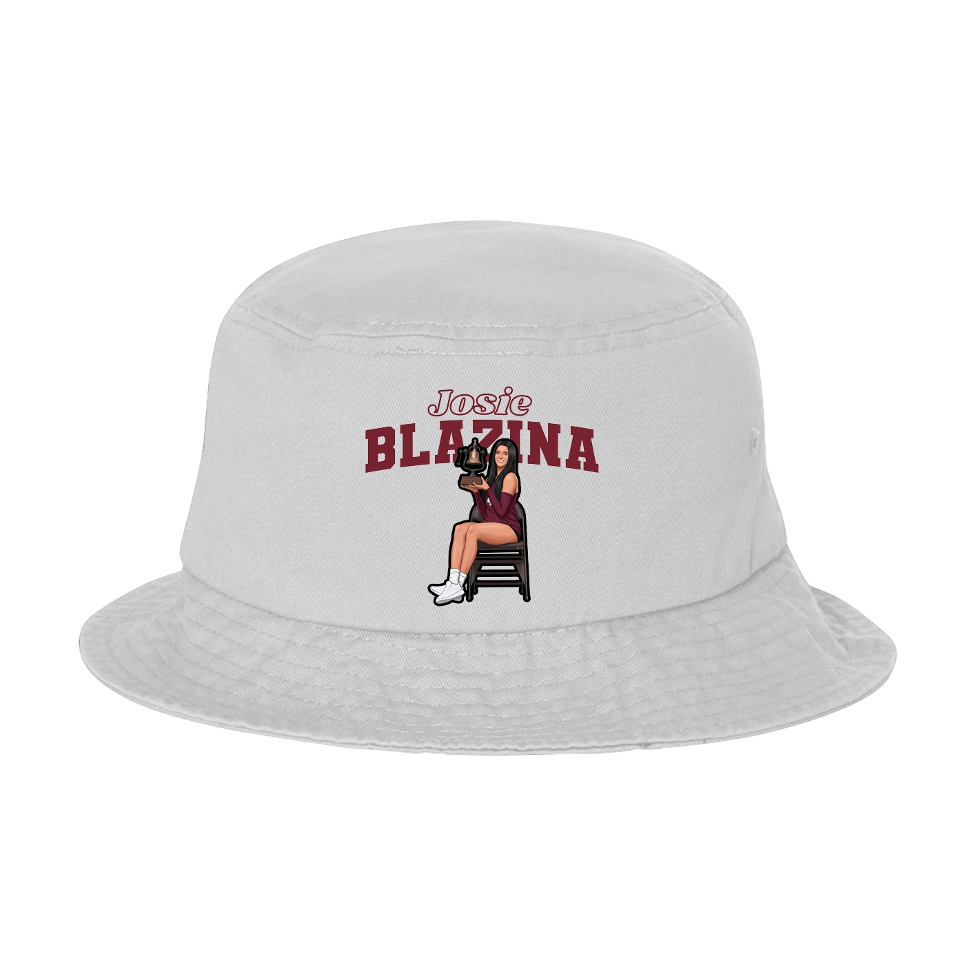 Bucket Cap — Name Arch in White