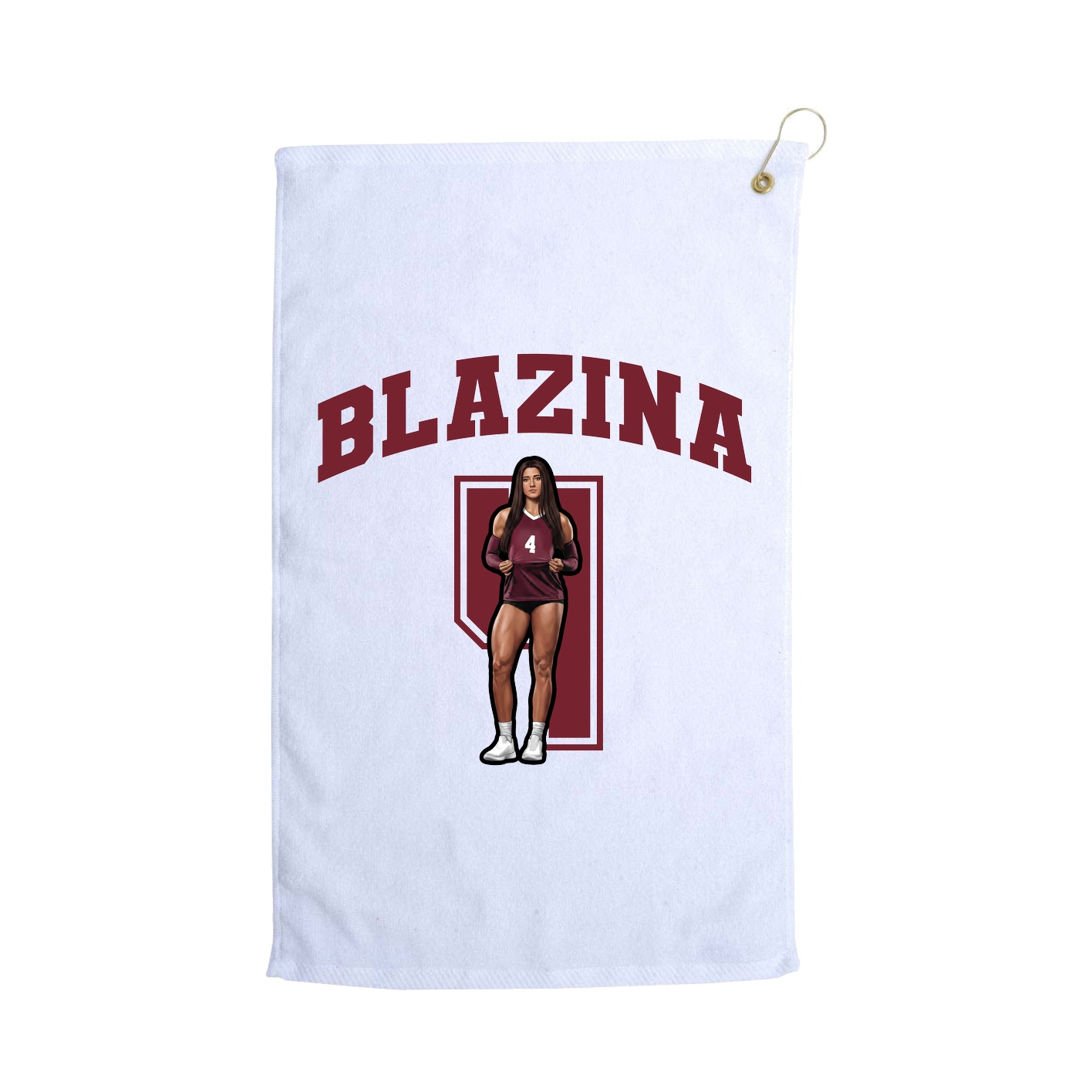 Golf Towel — Number in White