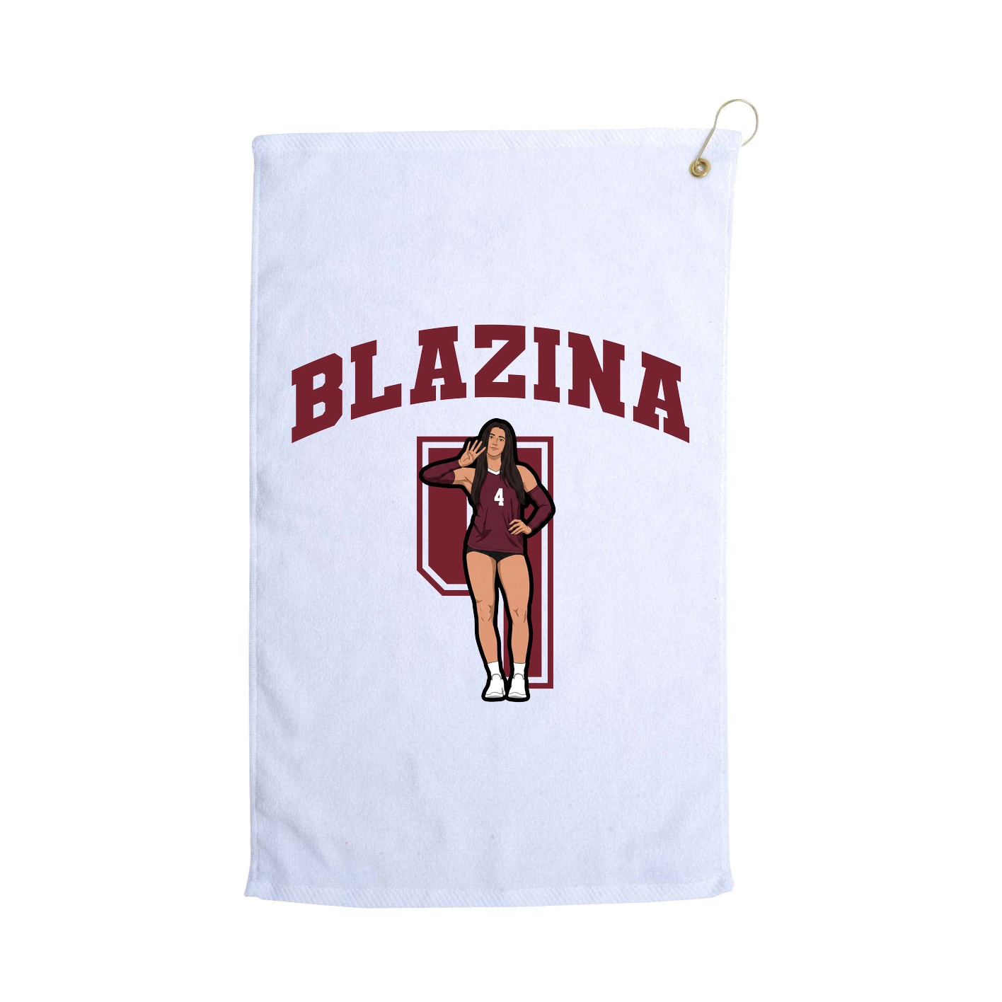 Golf Towel — Number in White