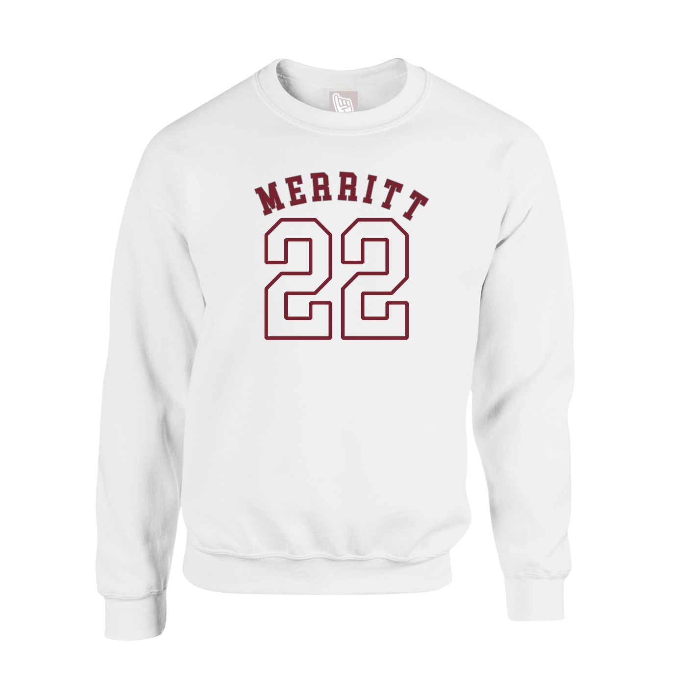 Fleece Crew — Shirsey Arch in White