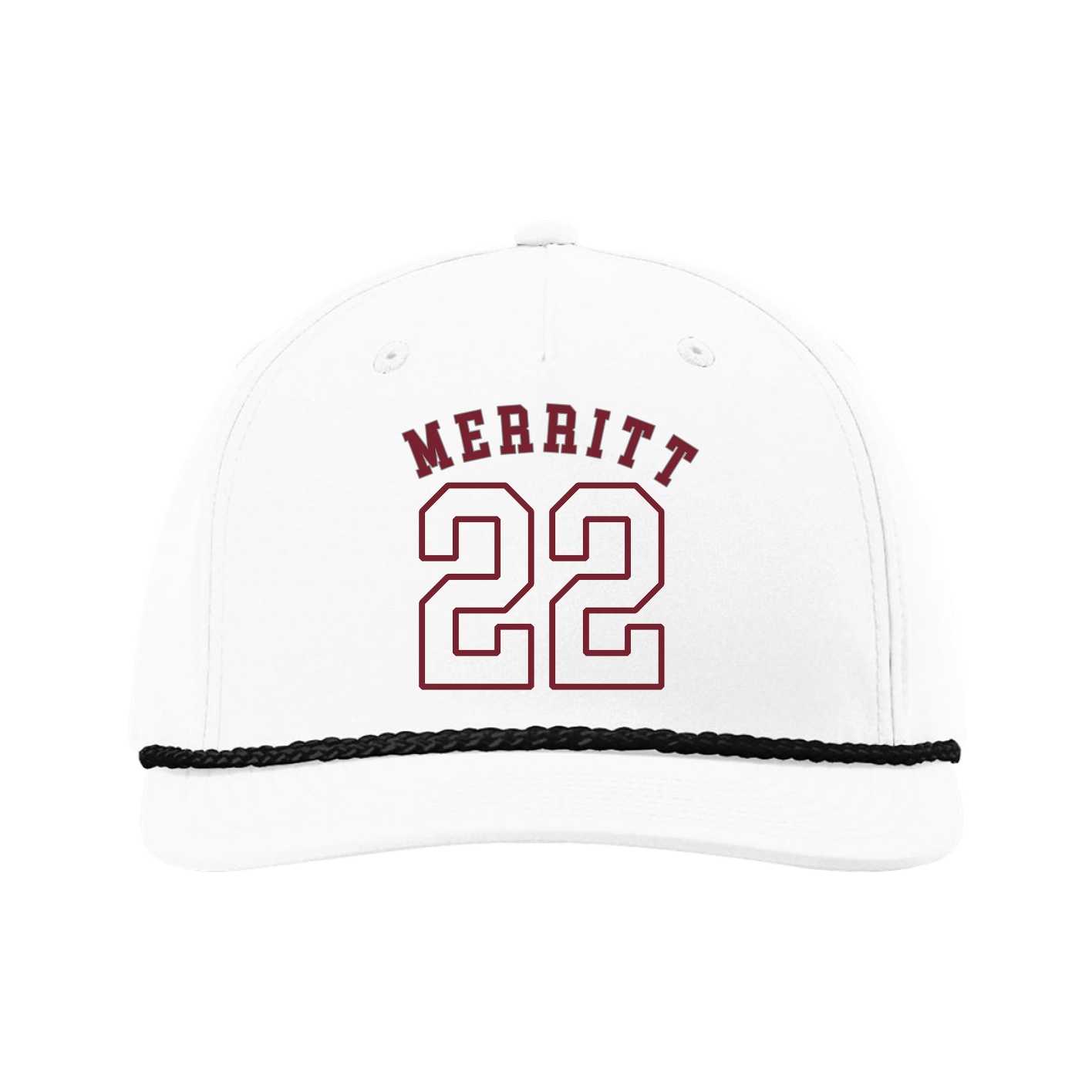 Five-Panel Classic Rope Cap — Shirsey Arch in White