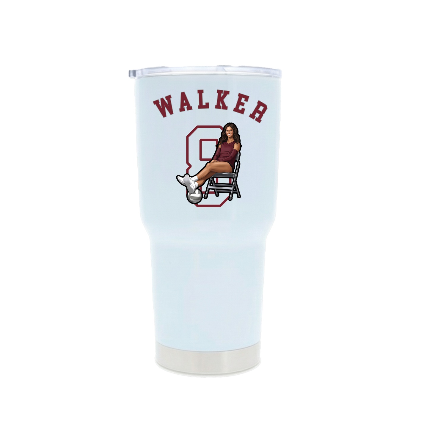 30oz Stainless Steel Tumbler — Shirsey Arch in White