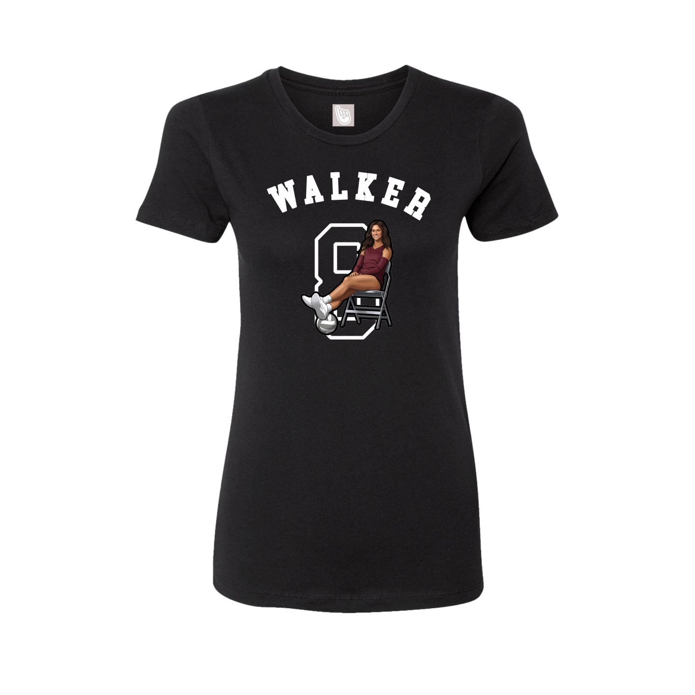 Fitted Women's Tee — Shirsey Arch in Black