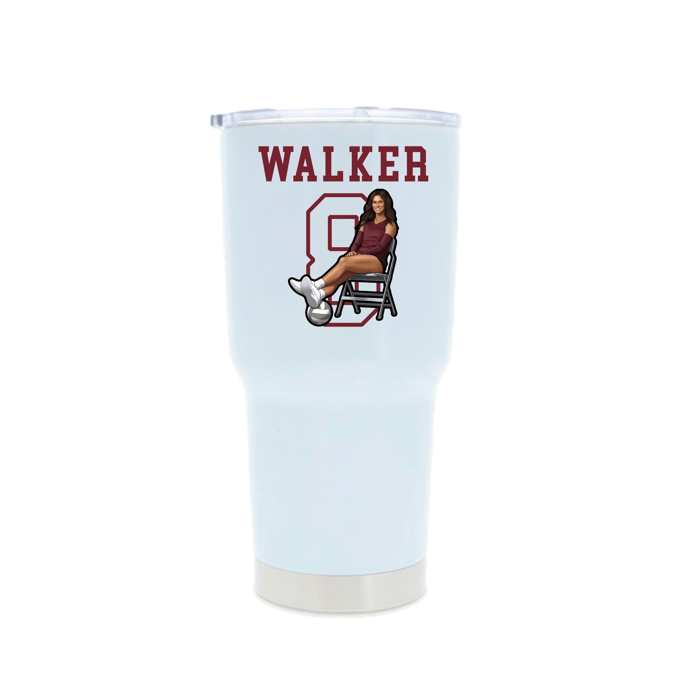 30oz Stainless Steel Tumbler — Shirsey in White