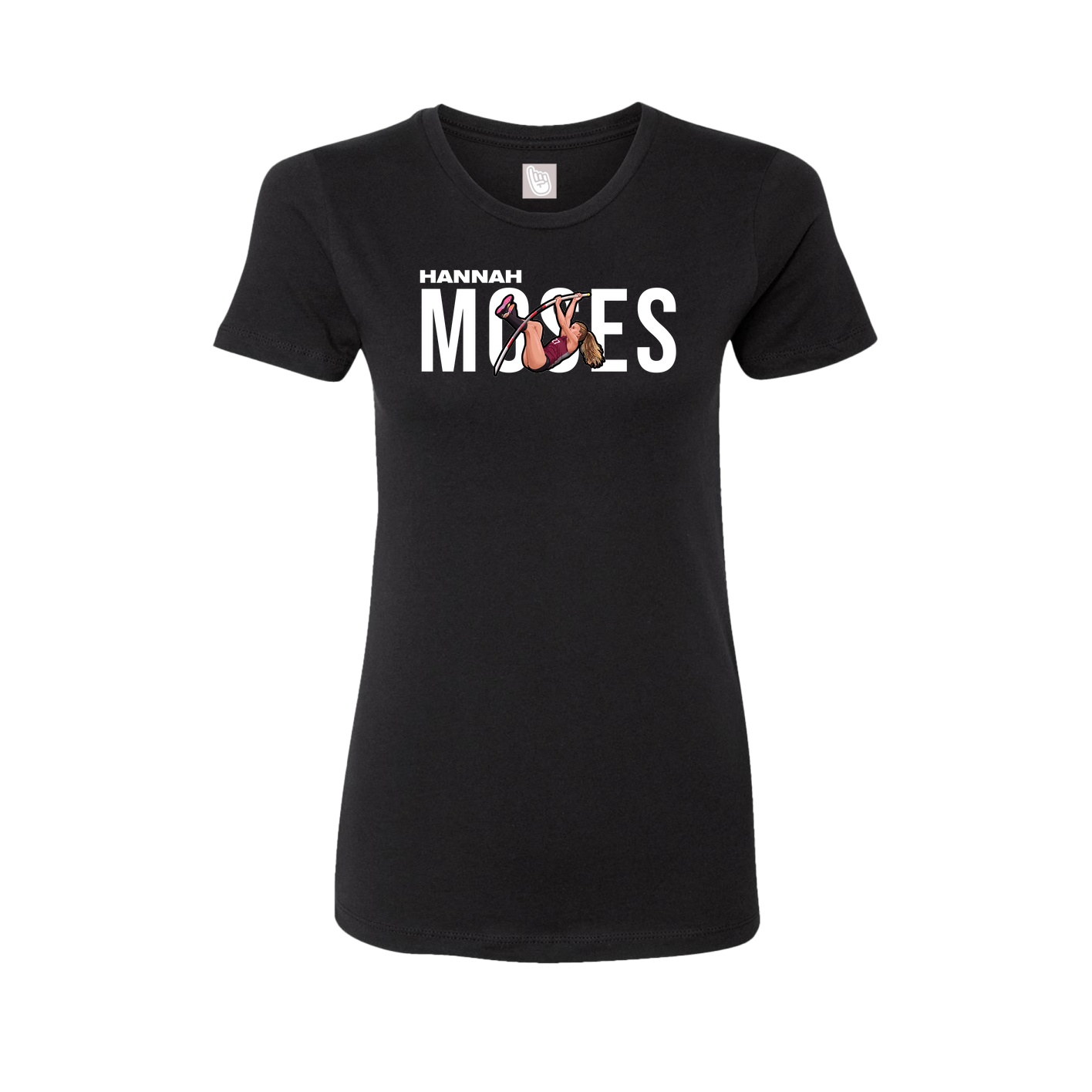 Fitted Women's Tee — Player Name in Black
