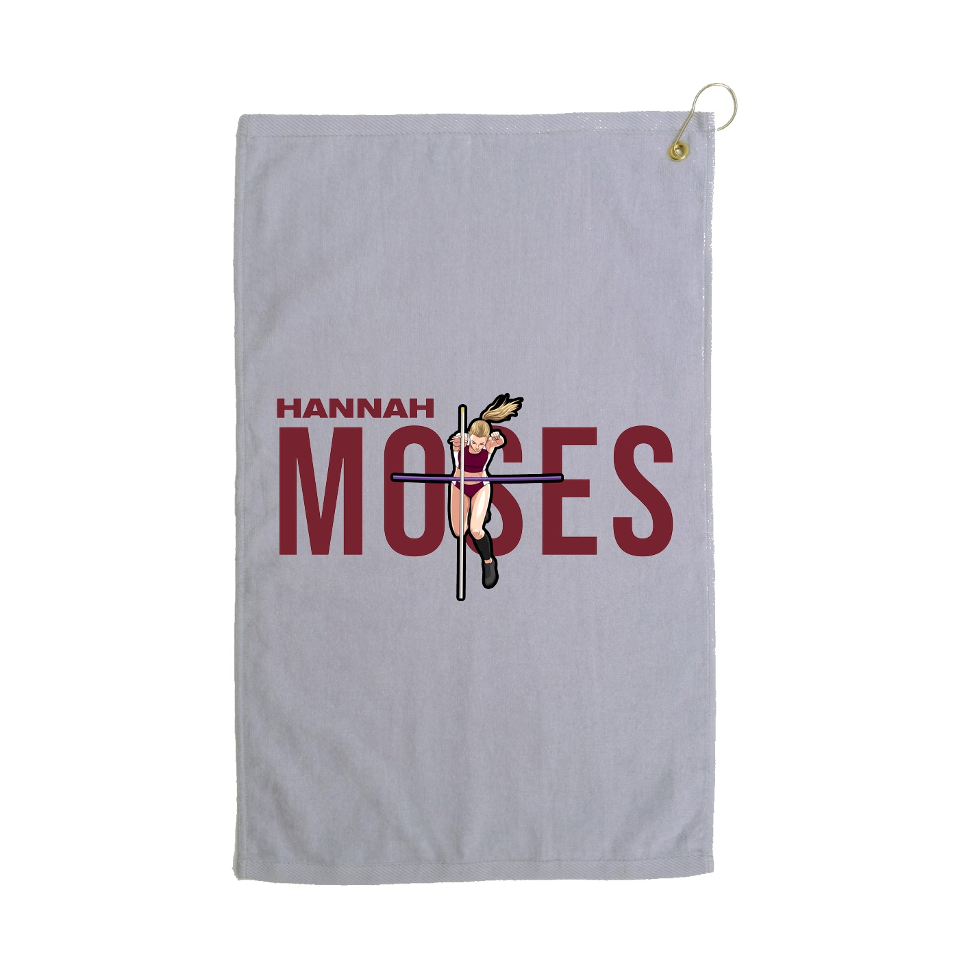 Golf Towel — Player Name in Grey