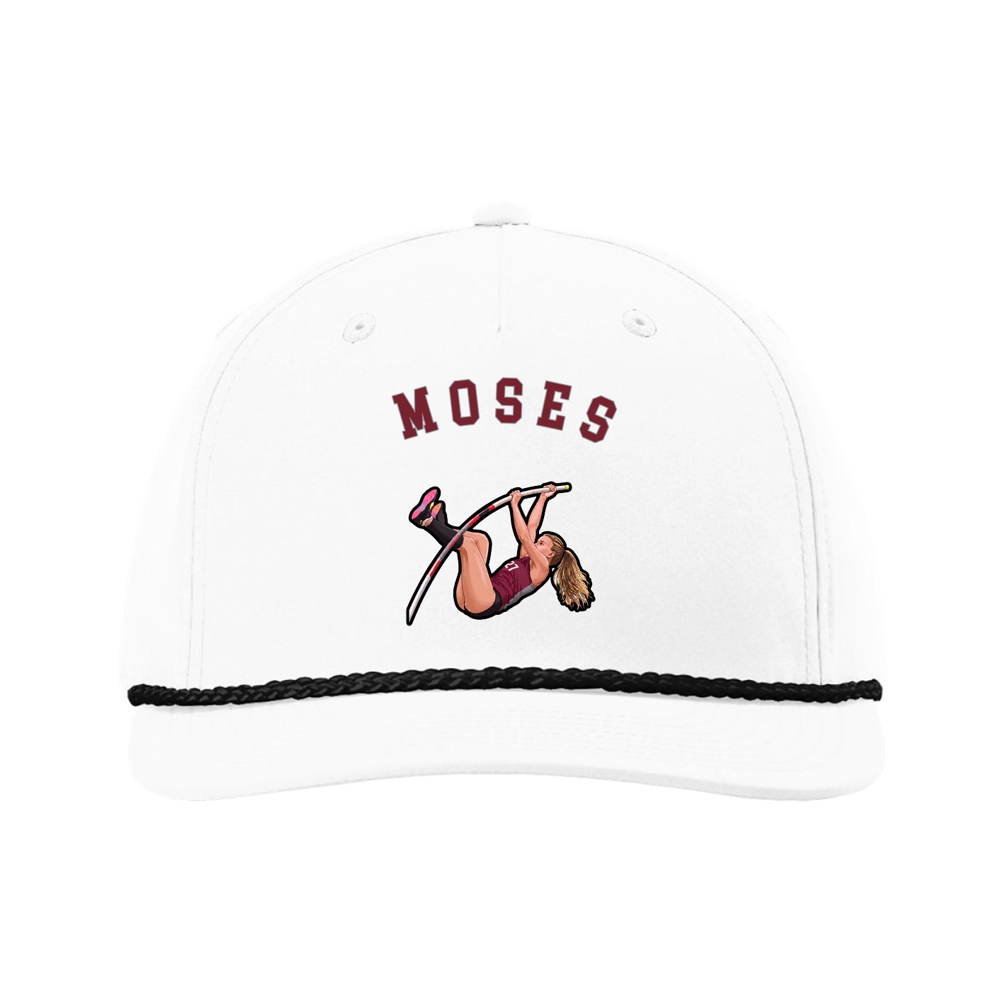 Five-Panel Classic Rope Cap — Shirsey Arch in White