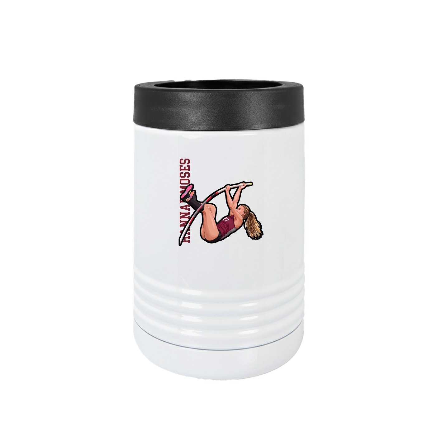 Beverage Holder — Name Vertical in White