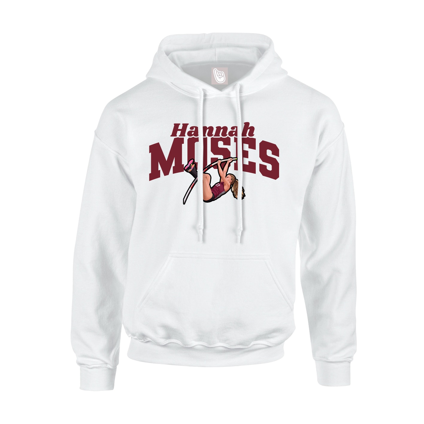 Youth Hoodie — Signature Arch in White
