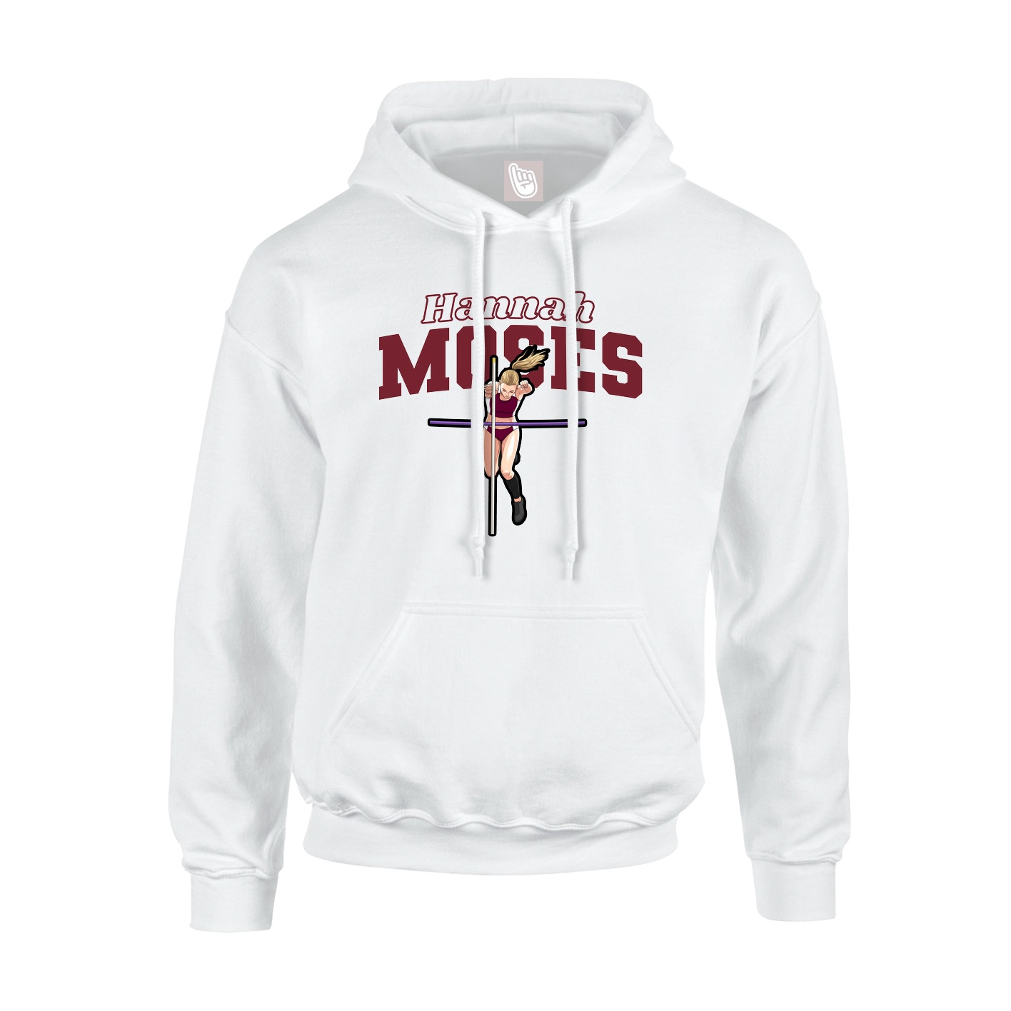 Hoodie — Name Arch in White