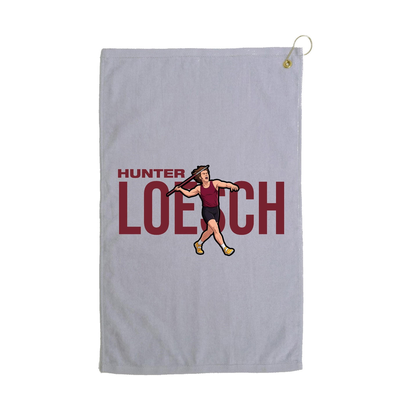 Golf Towel — Player Name in Grey