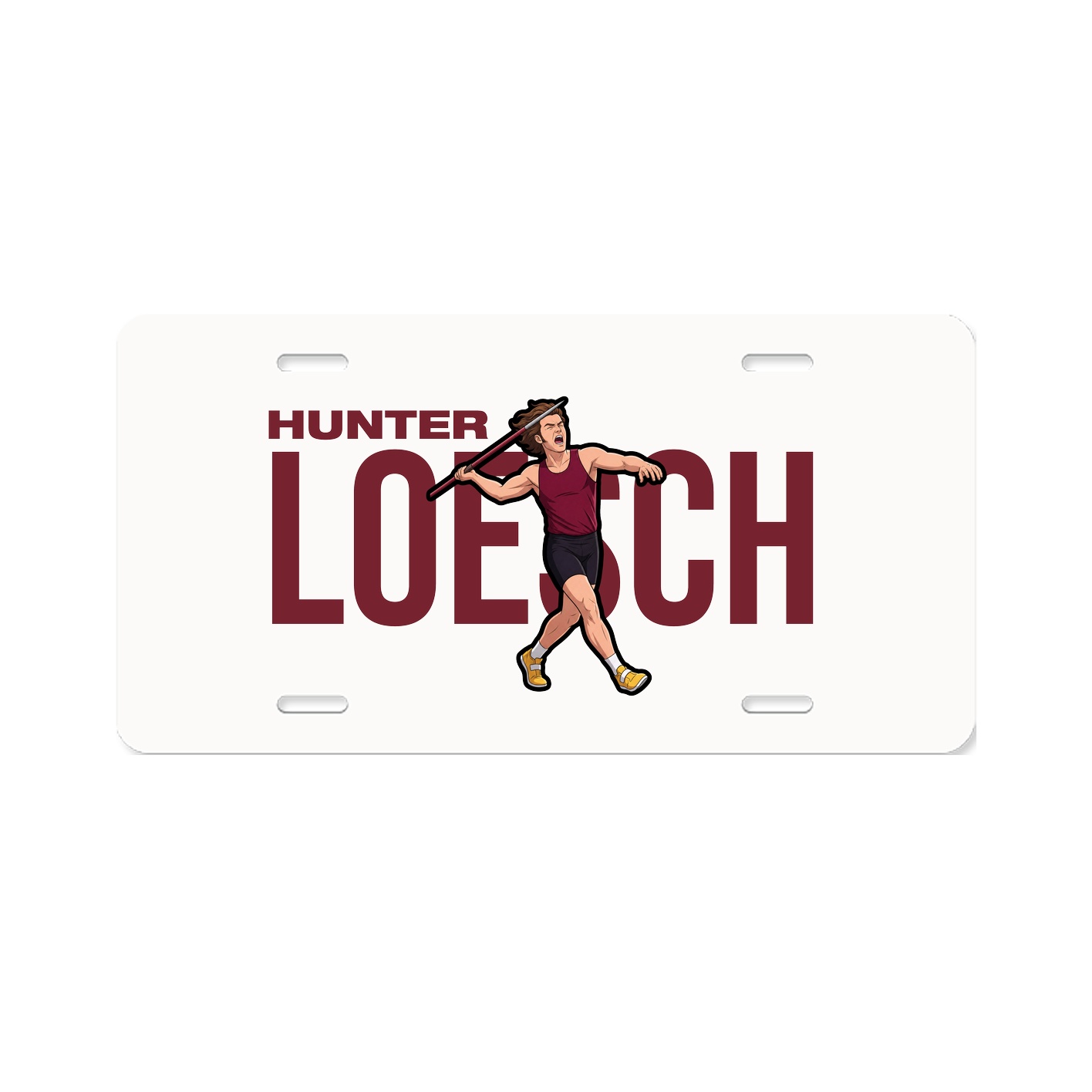 License Plate — Player Name in Classic
