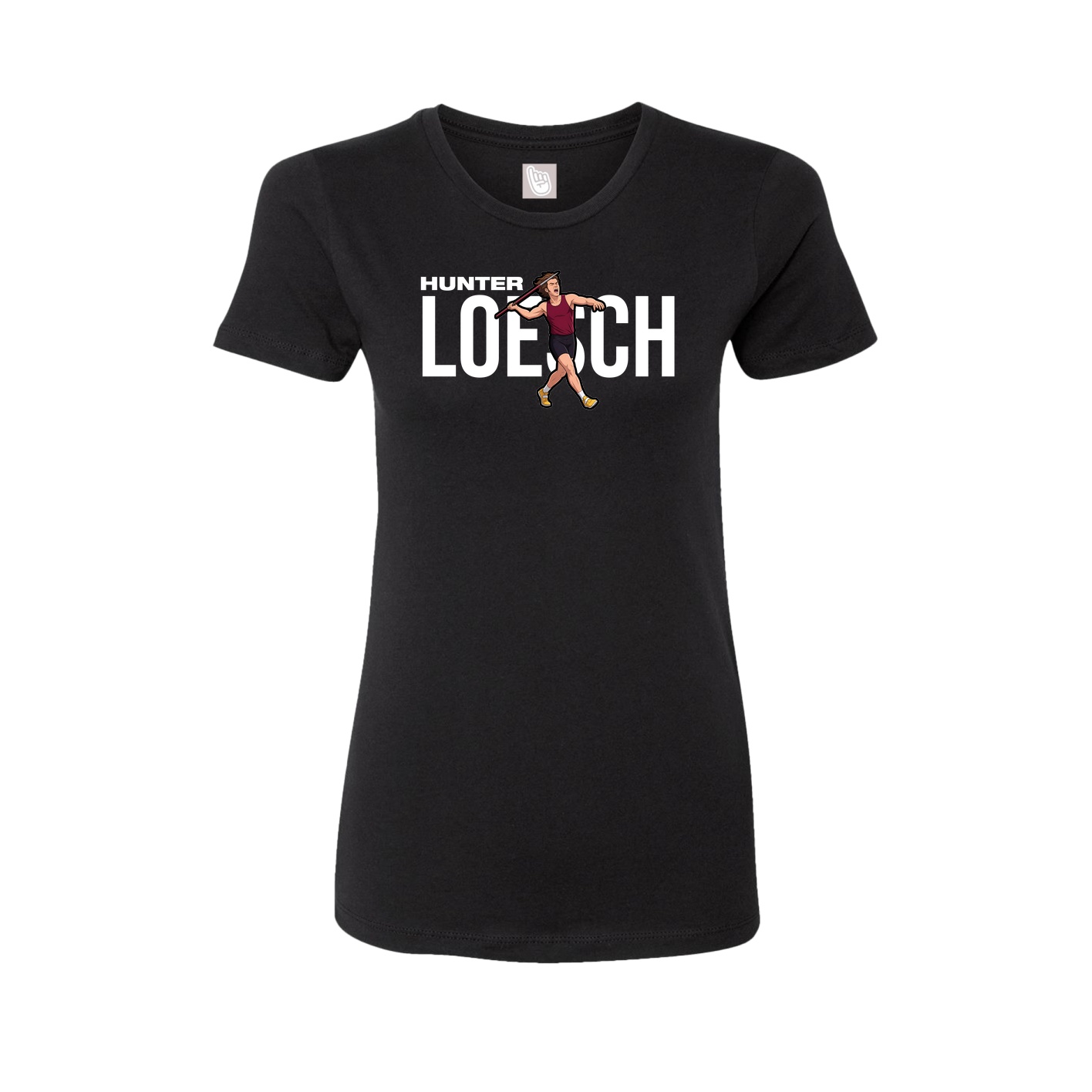 Fitted Women's Tee — Player Name in Black