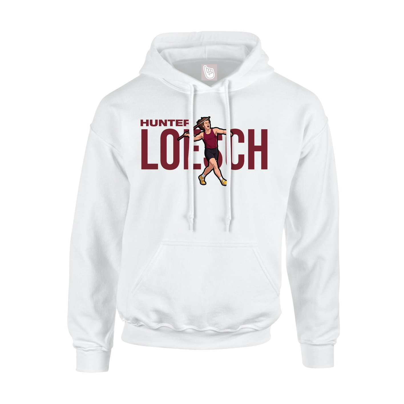Youth Hoodie — Player Name in White