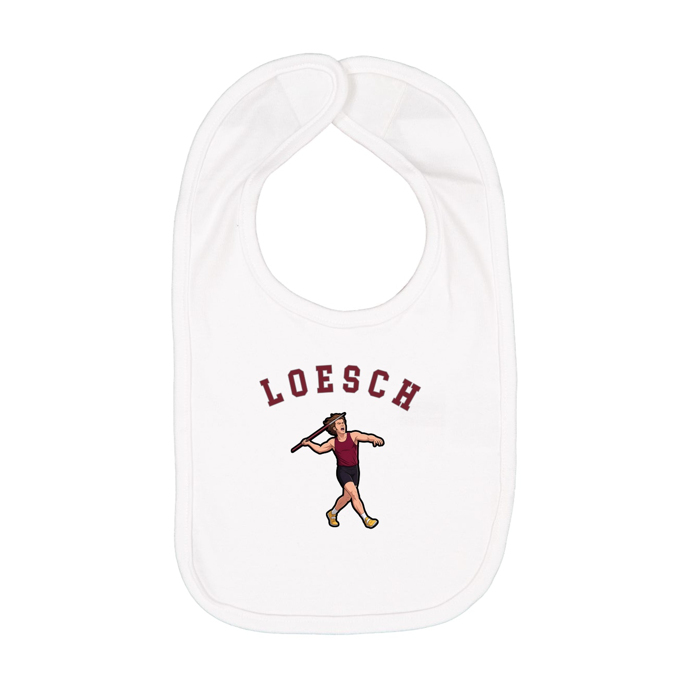 Infant Bib — Shirsey Arch in White